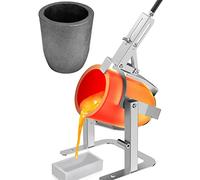 Nelyrho Hand-held Crucible Pouring Tongs/Rack with A Graphite Crucible, Work with Crucibles and Melting Furnace, Metal Casting Aluminium Gold Silver #10 (10kg-22lbs)