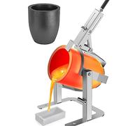 Nelyrho Hand-held Crucible Pouring Tongs with A Graphite Crucible and A Pouring Rack, Work with Crucibles and Melting Furnace, Metal Casting Aluminium Copper Silver #20 (20kg-44lbs)