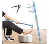 Nelyrho Long Handled Toenail Clippers Wide Jaw Opening, Free Bending, for Thick Nails, for The Seniors, Overweight, Disabled with Arthritis, Easy Reach Pedicure Auxiliary Tools (28"/72cm/Blue)