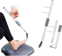 Nelyrho Long Handled Toenail Clippers Wide Jaw Opening, Free Bending, for Thick Nails, for The Seniors, Overweight, Disabled with Arthritis, Easy Reach Pedicure Auxiliary Tools (20"/50cm/White)