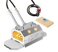 Nelyrho Portable Blacksmith Beginner Forge Kit with 30 PSI Gas Pipe, Dual Burners, Suitable for Professional Artists and Hobbyists for Knife Making and Blacksmithing Tools (Double Burners).