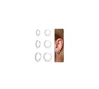 Nelytiya 3 Pairs Sterling Silver Hoop Earrings Set for Women Dainty | Hypoallergenic,Lightweight,Stackable,Gift,Multiple Piercing,Cartilage Earrings, Huggie Earring,Sleeper Earring,Small