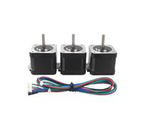 Nema 17 Stepper Motor 39mm 42BYGH 1.5A 45Ncm 4-lead W/1m Cable & Connector For 3D Printer 17HS15-1504S-X1(3PCS 17HS15-1504S-X1)