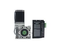 Nema 23 electronic starter Worm Gearbox Driver Kit NMRV030 Gear Reducer Ratio 5:1-80:1 Stepper electronic starter 1.2 2.2Nm 3Nm 2-phase Hybrid electronic starter DM556 MQXFCZUX(Ratio 10 to 1,2.5Nm Ste
