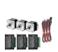 Nema17StepperMotor DriverKit 0.28-0.7Nm 4-Lead 42mm Open Loop Motor(3Pcs Motor Drive Kit,0.42Nm 40mm)