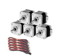 Nema17StepperMotor DriverKit 0.28-0.7Nm 4-Lead 42mm Open Loop Motor(5 Pcs Motor,0.42Nm 40mm)