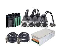 Nema23 4 Axis 3.0N.m Closed Loop Stepper Kit+ CL57T Stepper Driver + 500W Power Supply