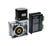 Nema23 Stepper electronic starter Worm Gearbox RV030 Speed Reducer with14mm Output 3A 56MM 1.2NM 172Oz-in dm542 driver Kit Convert CNC Router(RATIO25_WITH DM542 DRIVER)