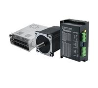 Nema34 4.5N 8.5N 12N Open Loop Stepper Motor Kit + DM860H Stepper DC Motor Driver + 400w60v Power Supply for Engraver(8.5N.m 118mm)