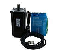 Nema34 Close Loop Stepper Motor 12N.m 1700oz-in CNC Motor 6A&HBS86H Motor Driver VAC 18-70V, VDC 24-100V&3meters Encoder Cable for CNC/3D Printer/Textile/Cutting Machine.