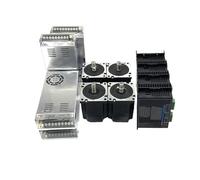 Nema34 Stepper Motor Drive 400W Power Supply Kit 1-4 Axis 86 Motor 2PH 6A 14mm Shaft 4.5/8.5/12NM for CNC Engraving Machine (1 Kit, 4.5 Nm)