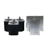 Nema34 Stepper Motor & EC3522 Drive Kit 4.5-12Nm | 3-Phase 4.5A 86mm 14mm Shaft | AC 110-220V(3 Kit,4.5Nm)