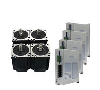 Nema34 Stepper Motor & EC3522 Drive Kit 4.5-12Nm | 3-Phase 4.5A 86mm 14mm Shaft | AC 110-220V(4 Kit,8.5Nm)
