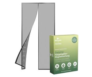 Nematek - Fly Screen Balcony Door 60 x 200 cm - Premium Magnetic Fly Screen Door for Caravan, Motorhome and Patio Door - Black Fly Protection Motorhome Door with Strong Magnets