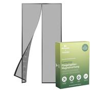 Nematek - Fly Screen Door 70 x 200 cm - Premium Fly Net for Balcony Door, Motorhome and Caravan Door with Magnet - Narrow Fly Door - Black Balcony Door Curtain with Strong Magnets