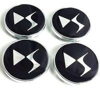 Nemeae Wheel Center Hub Caps Cover 4pcs 60mm for Citroen VTS Saxo Elysee DS3 DS6 DS7 C3 C4 C5, Black ABS Plastic
