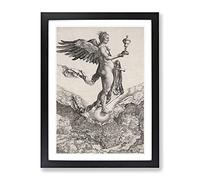 Nemesis By Albrecht Durer Classic Painting Framed Print | A2 Black Framed Wall Art | Ready to Hang | Classic Historical Picture | Living Room Bedroom Lounge Office