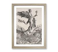 Nemesis By Albrecht Durer Classic Painting Framed Print | A3 Oak Framed Wall Art | Ready to Hang | Classic Historical Picture | Living Room Bedroom Lounge Office