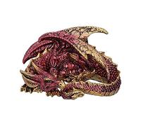 Nemesis Now Aaden Red and Golden Resting Dragon Figurine, 10.2cm, U5289S0