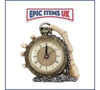 Nemesis Now About Time Skeleton Hand and Pocket Watch Mantel Clock 14cm IN STOCK
