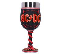 Nemesis Now AC/DC High Voltage Rock and Roll Goblet Lighting Horns Wine Glass, Black