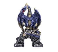 Nemesis Now Acko Dragon Figurine, Blue, 15.5cm