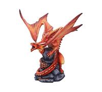 Nemesis Now Adult Fire Dragon Anne Stokes 24.5cm Figurine, Resin, Red, One Size