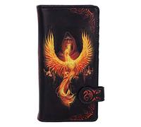 Nemesis Now Anne Stokes Phoenix Rising Mythical Bird Embossed Purse, Black, 18.5cm