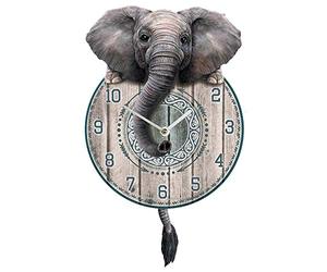 Nemesis Now B3506J7 Trunkin' Tickin' Clock 25cm Grey, MDF