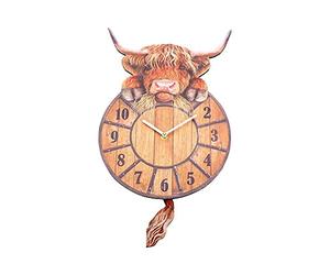 Nemesis Now B3507J7 Highland Tickin' Clock 25cm Red, MDF