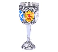 Nemesis Now B4697P9 Goblet of The Brave Scottish Shield Chalice 17cm, Resin w. Stainless Steel, Silver,White