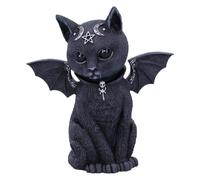 Nemesis Now B5149R0 Malpuss Winged Occult Cat Figurine, Polyresin, Black and Sil