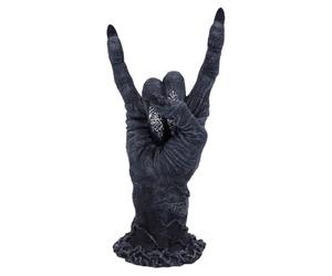 Nemesis Now B5159R0 Baphomet's Horns Horror Hand Figurine, polyresin, Black and Silver, One Size