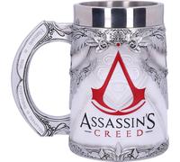 Nemesis Now B5296S0 Officially Licensed Game Tankard, Resin w. Stainless Steel, 300 milliliters, Assassin's Creed II White Edition