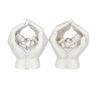 Nemesis Now Baby Angel in Hands Ornament Set of 2 - Memorial Keepsake Gift - New Baby, Christening or Sympathy Gift - 7cm Resin Figurines