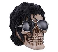 Nemesis Now Bad Michael Jackson King of Pop Inspired Skull Ornament, Polyresin, Black, 16.5cm