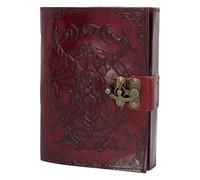 Nemesis Now Baphomet Leather Journal 15x21cm, Leather Cover, Red, 156 Pages, Premium 300gsm Paper