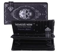 Baroque Skull Embossed Coin Purse, Gothic Style, 10 x 3 x 19 cm