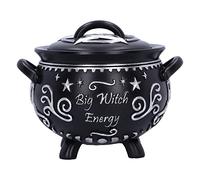 Nemesis Now Big Witch Energy Cauldron Box 15.4cm, Resin, Black, Halloween Giftware Collection, Halloween Witch's Cauldron Box, Witchcraft Giftware, Storage Box, Cast in the Finest Resin, Hand-Painted