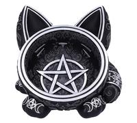 Nemesis Now Black Cat Magic Tray 16cm, Resin, Black, Black Cat Magic Trinket Bowl, Gothic Décor, Cast in the Finest Resin, Expertly Hand-Painted