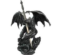 Nemesis Now Black Dragon Sword 22.5cm Letter Opener, Resin