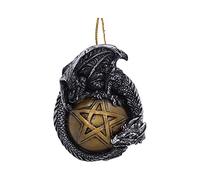 Nemesis Now Caspar Dragon Festive Hanging Ornament 8.89cm, Resin, Gold, Gothic Christmas Decoration, Suspended by a Golden Thread, Cast in the Finest Resin, Lovingly Hand-Painted