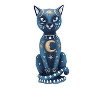 Nemesis Now Celestial Kitty 26cm, Resin, Blue, Celestial Cat Figurine, Kitty Figurine, Spiritual Gift, Cast in the Finest Resin, Expertly Hand-Painted