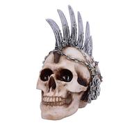 Nemesis Now Chain Blade Mohawk Halloween Skull Ornament Natural