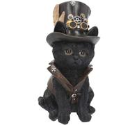 Nemesis Now Cogsmiths Cat 18.5cm Figurine Black, Resin