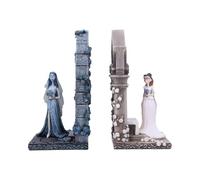 Nemesis Now Corpse Bride Emily and Victoria Bookends, Gothic Movie Collectibles, Officially Licensed Tim Burton Merchandise