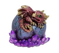Nemesis Now Crimson Hatchling Glow Dragon Red Dragonling Crystal Figurine, 12.5cm