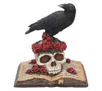 Nemesis Now Crow on Book of Roses Halloween Ornament Rose