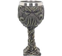 Nemesis Now Cthulhu's Thirst Goblet 21cm Green, Resin w/Stainless Steel Insert, 1 Count (Pack of 1)