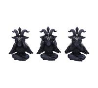 Nemesis Now Cult Cuties Three Wise Baphoboo 13.4cm, Resin, Black, Three Wise Bap